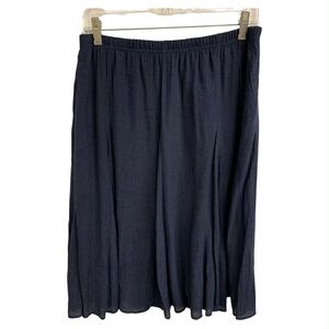 Roz & Ali Dark Blue Maxi Skirt Size L